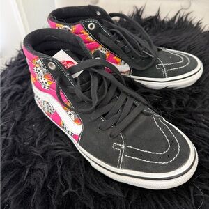 Vans Black and Magenta PopCush Sneakers